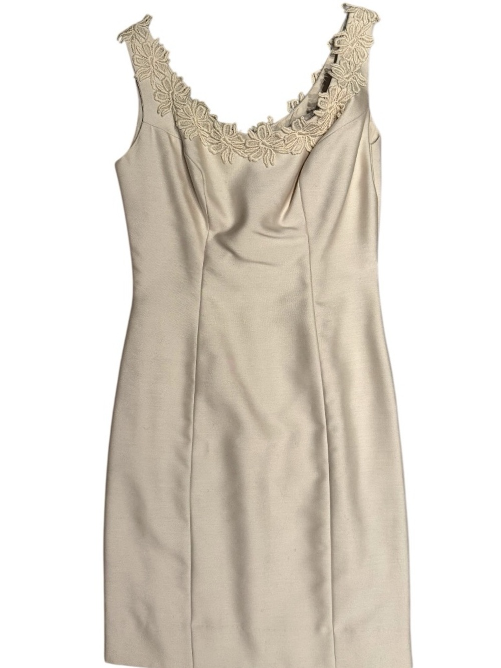 DAYMOR Couture Original Evening Cocktail Prom Formal Dress Size Small S Neutral